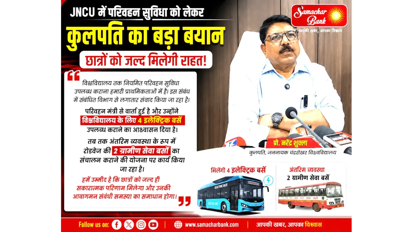 जननायक चंद्रशेखर विश्वविद्यालय (JNCU) कुलपति
